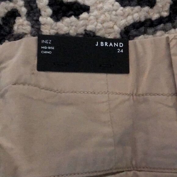 J Brand Womens Chino Inez Trousers Straight Parchment Beige Size 24 NWT - Picture 5 of 5